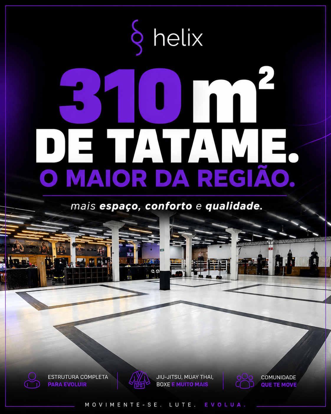 310 m² de tatame